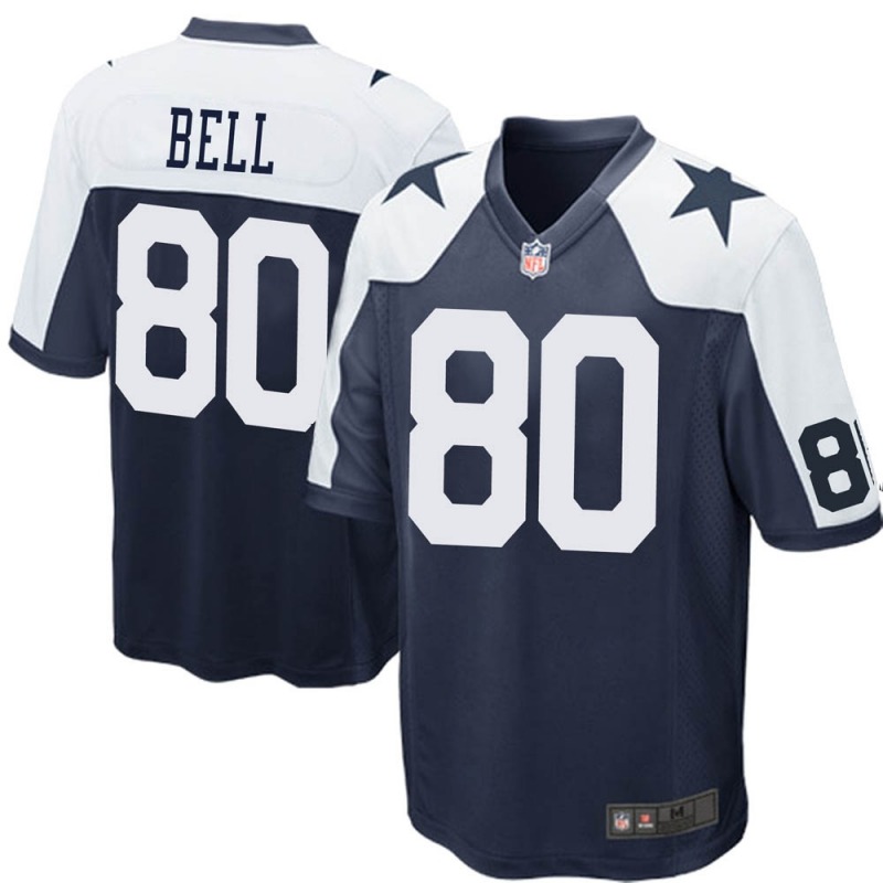 Cheap 2020 Nike NFL Youth Dallas Cowboys 80 Blake Bell Navy Blue Game Throwback Jersey